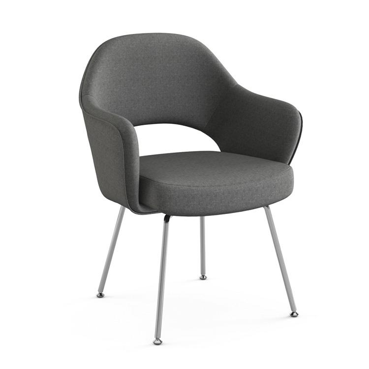 Knoll Saarinen Conference Arm Chair Chrome Tubular Legs