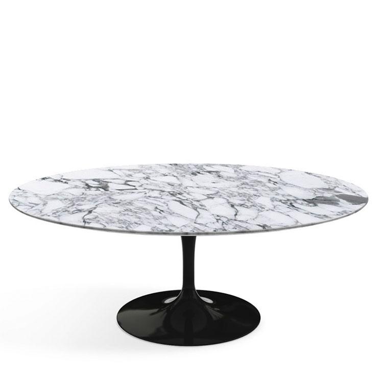 Knoll Saarinen Tulip Oval Coffee Table 107cm Black Base
