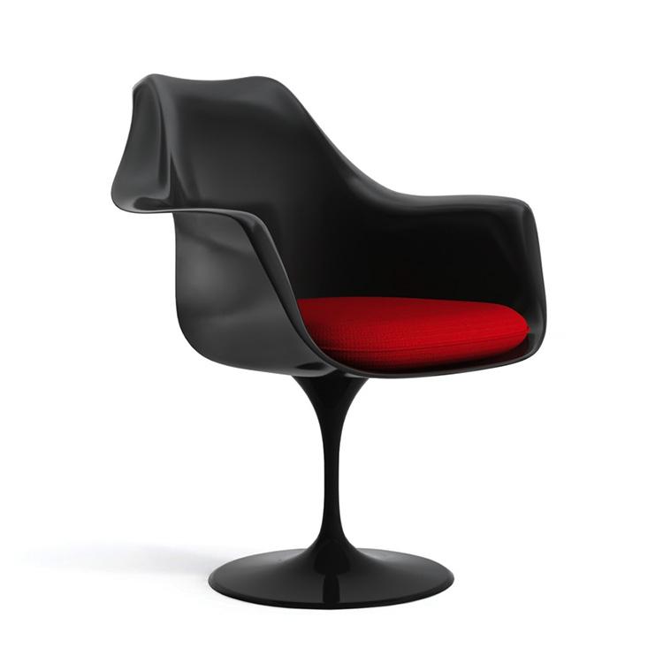 Knoll Saarinen Tulip Arm Chair Black Base