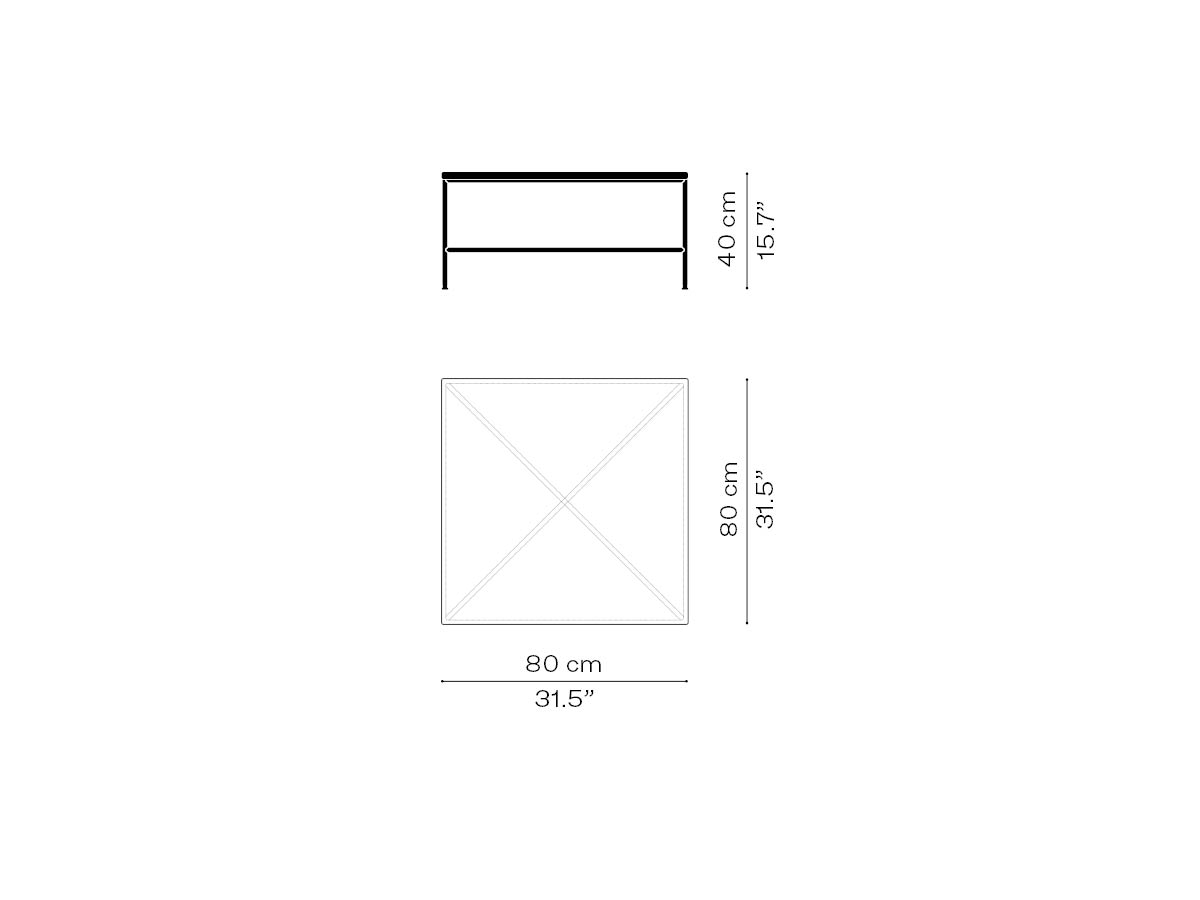 Fritz Hansen MC320 Planner Square Coffee Table