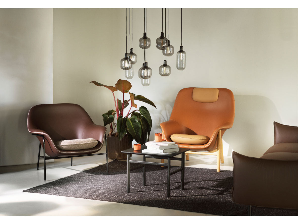Normann Copenhagen Drape Lounge Chair High With Headrest Oak