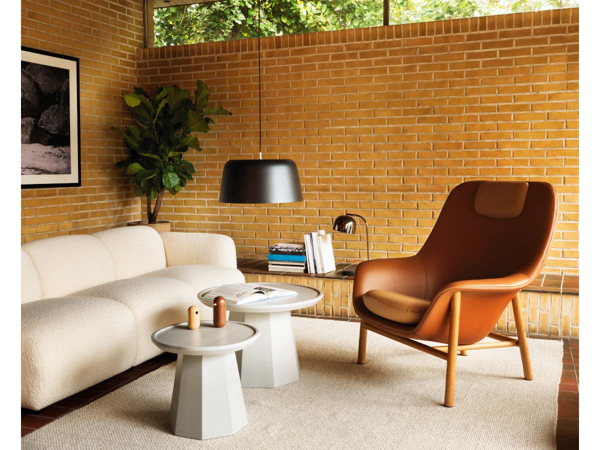 Normann Copenhagen Drape Lounge Chair High With Headrest Oak