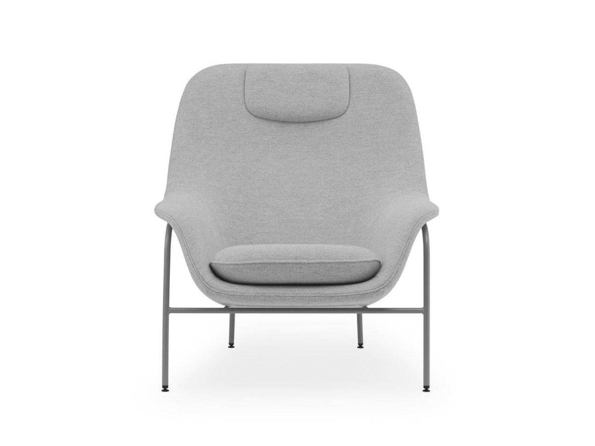 Normann Copenhagen Drape Lounge Chair High With Headrest Steel