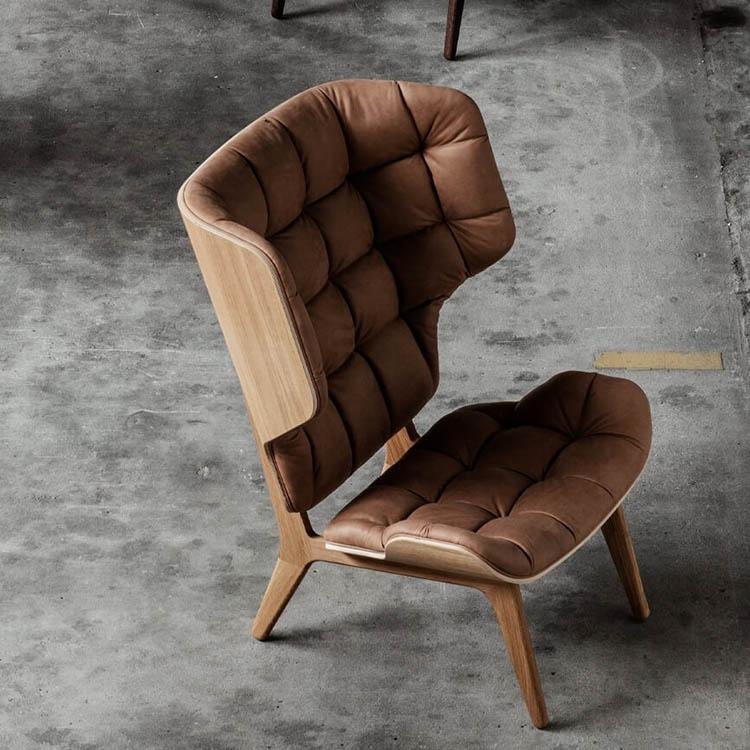 NORR11 Mammoth Chair &amp; Ottoman - Leather