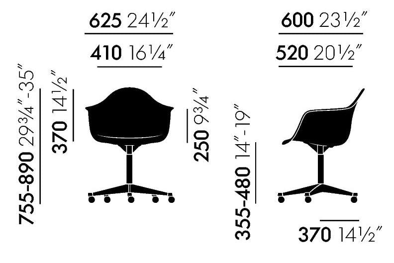 Vitra PACC Eames Plastic Office Chair