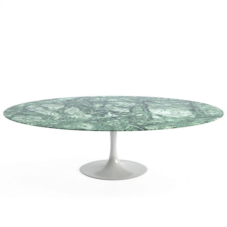 Knoll Saarinen Tulip Oval Dining Table 198cm White Base