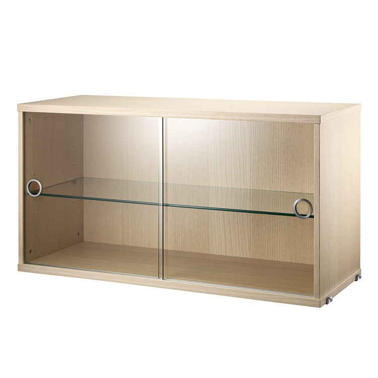 String Shelving - Glass Door Display Cabinet