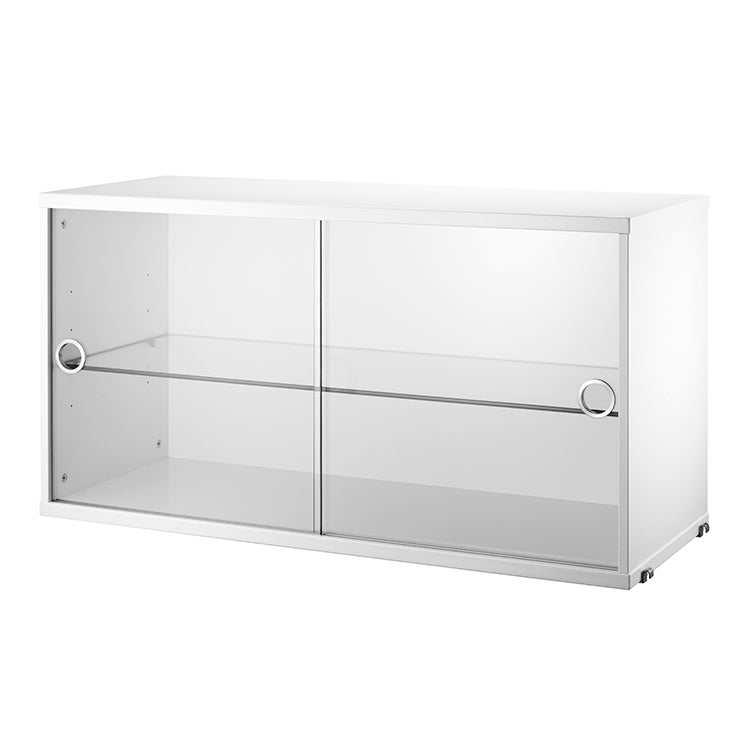 String Shelving - Glass Door Display Cabinet