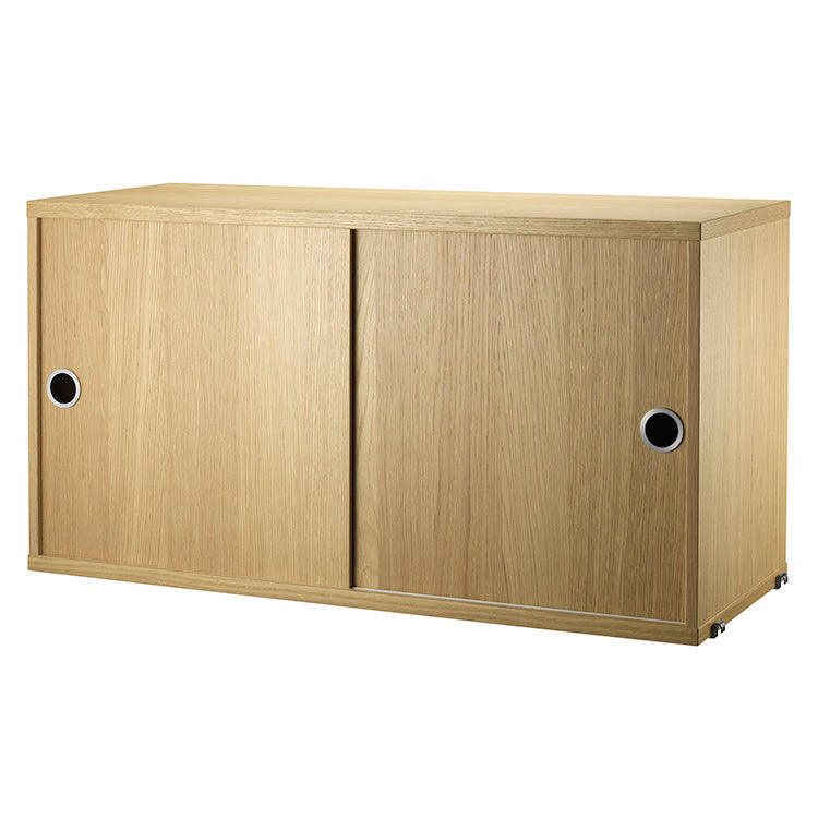 String Shelving - Sliding Door Cabinet