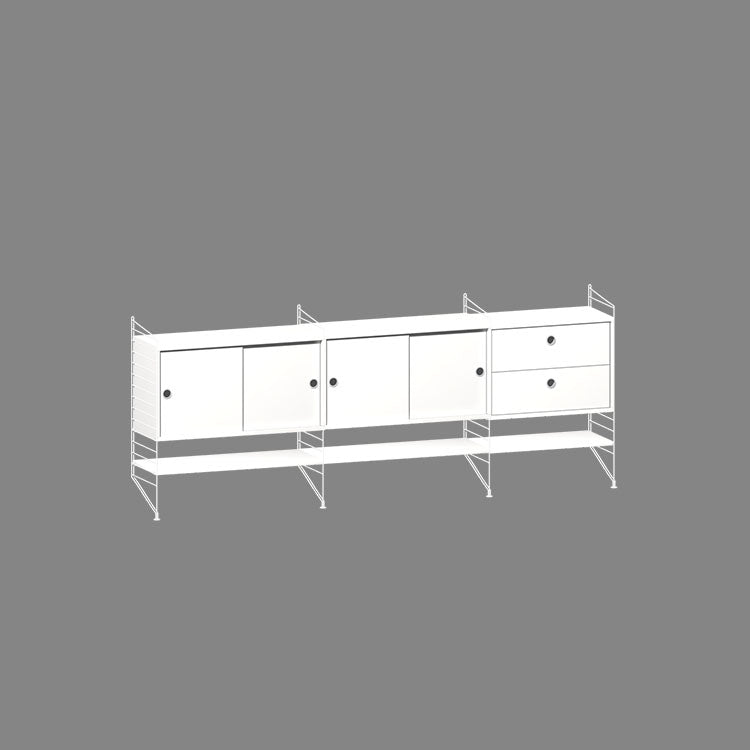 String Shelving (Set Design) - White Sideboard