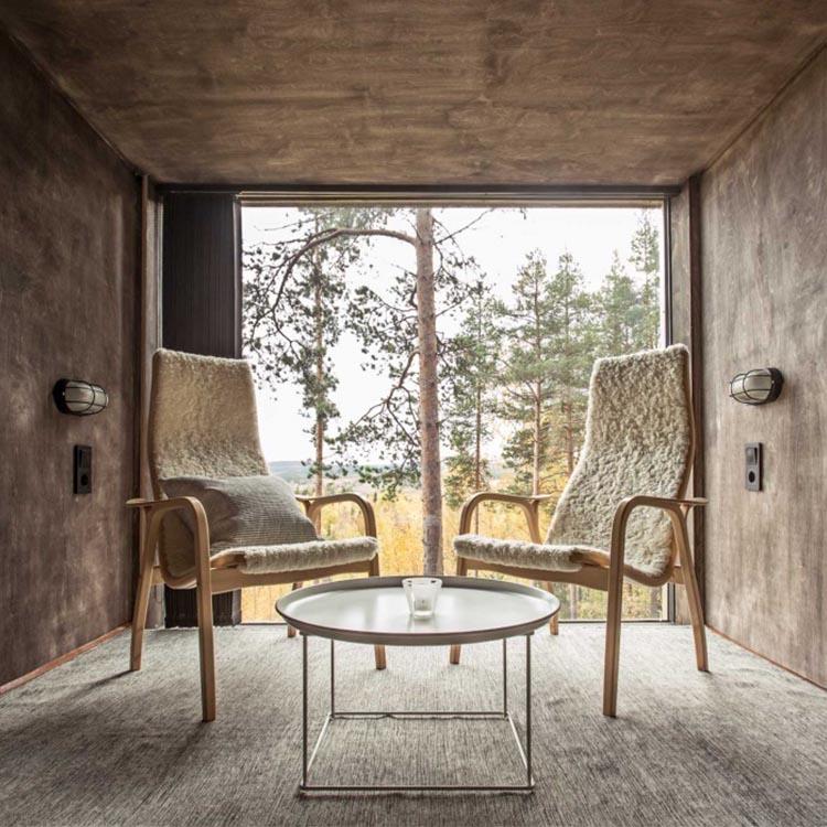Swedese Lamino Chair & Ottoman - Sheepskin