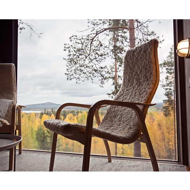 Swedese Lamino Chair & Ottoman - Sheepskin