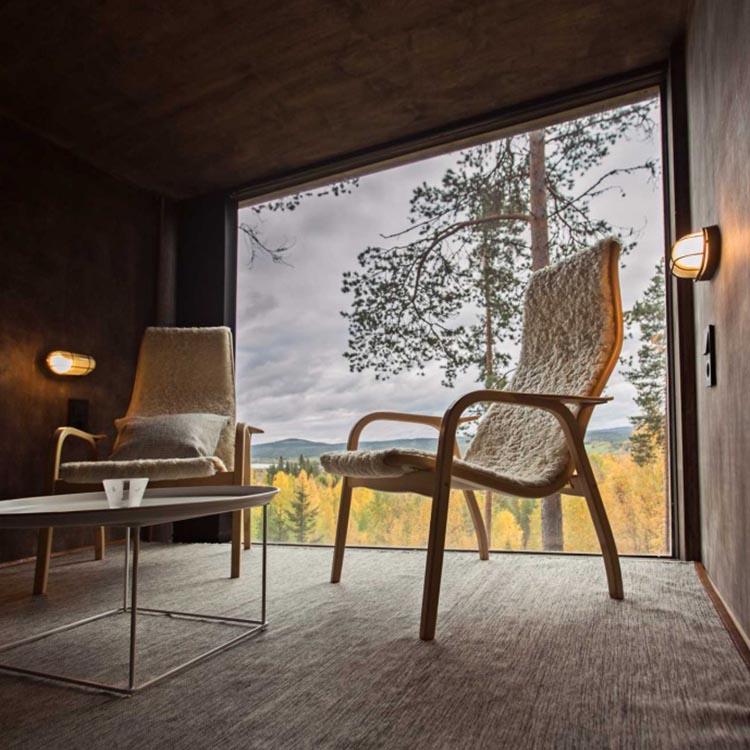 Swedese Lamino Chair & Ottoman - Sheepskin