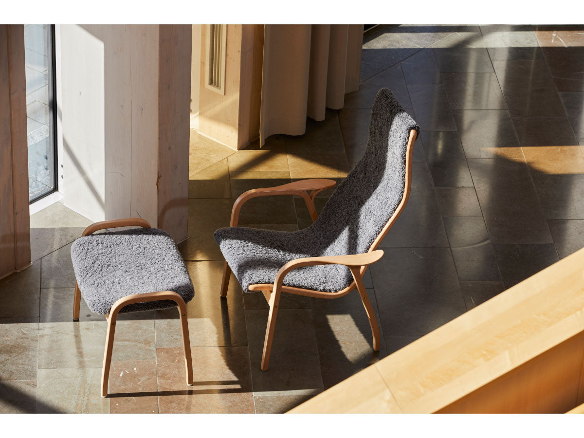 Swedese Lamino Chair & Ottoman - Sheepskin
