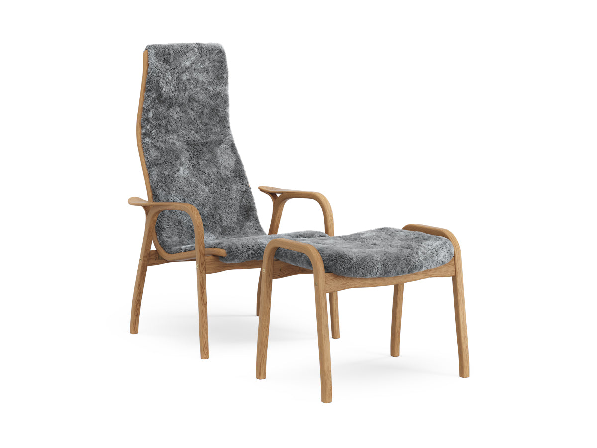 Swedese Lamino Chair & Ottoman - Sheepskin