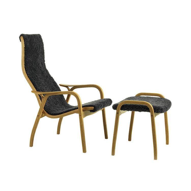 Swedese Lamino Chair &amp; Ottoman - Sheepskin