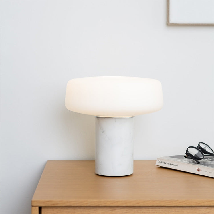 Terence Woodgate Solid Table Light Small - Carrara Marble