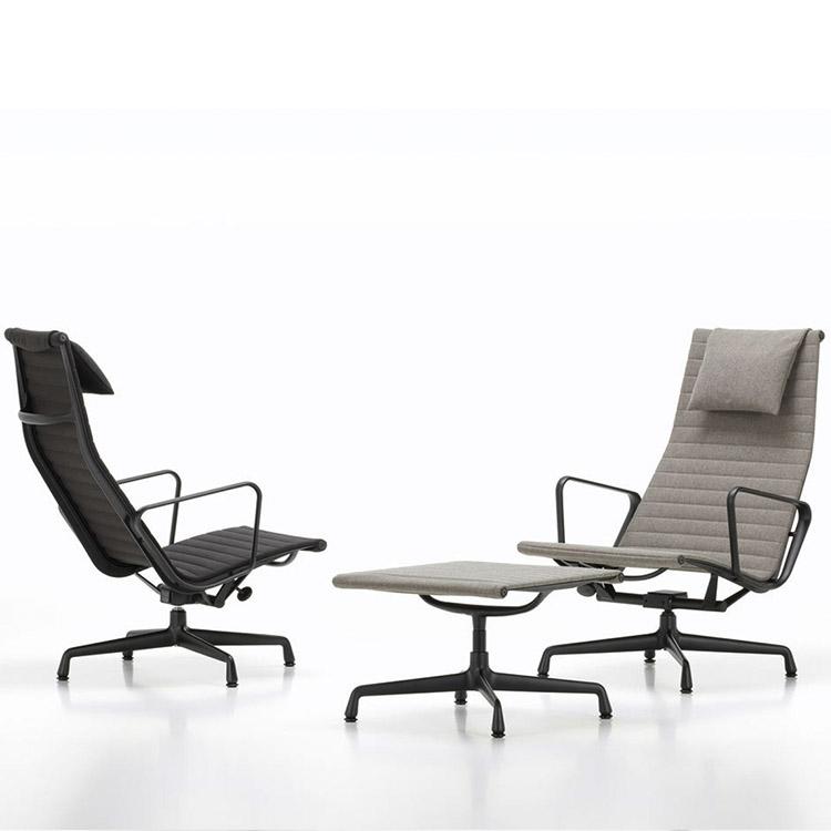 Vitra EA 124 Aluminium Chair with Black Frame