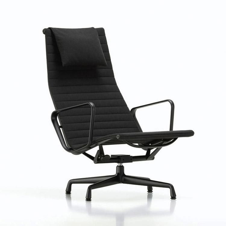 Vitra EA 124 Aluminium Chair with Black Frame