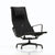 Vitra EA 124 Aluminium Chair & Ottoman with Black Frame
