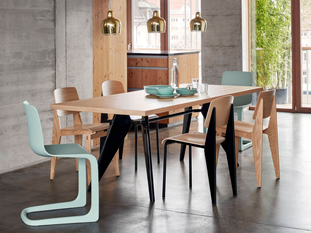 Vitra EM Table (Solid Wood Top)
