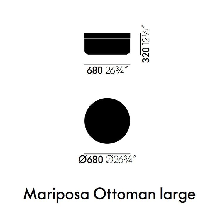 Vitra Mariposa Ottoman Large