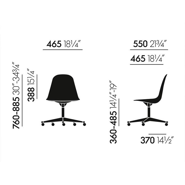 Vitra PSCC Eames Plastic Office Chair